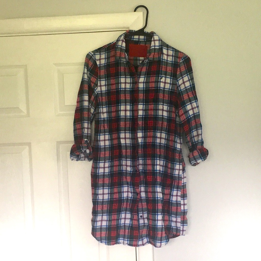 NAUTICA Plaid Sleepwear Nightgown S